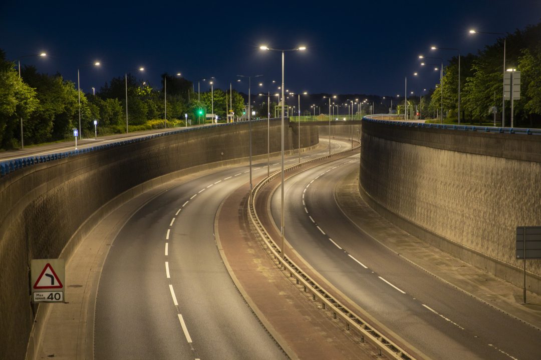 How far apart do streetlights need to be