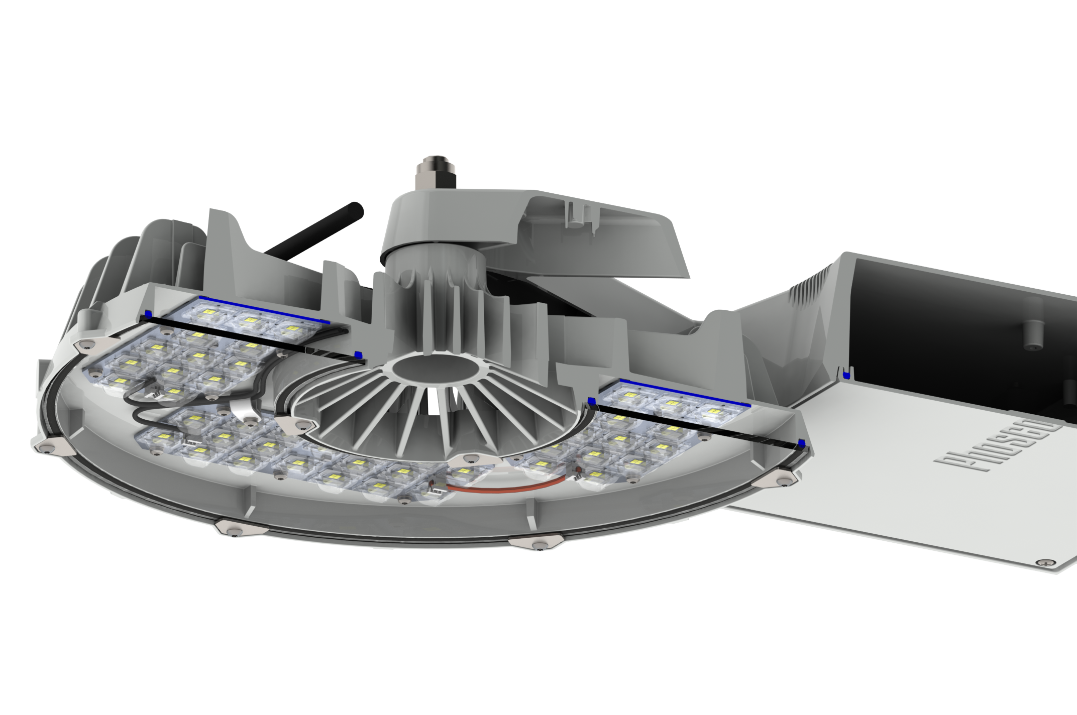 Diagram indicating highlights of P855 - 288